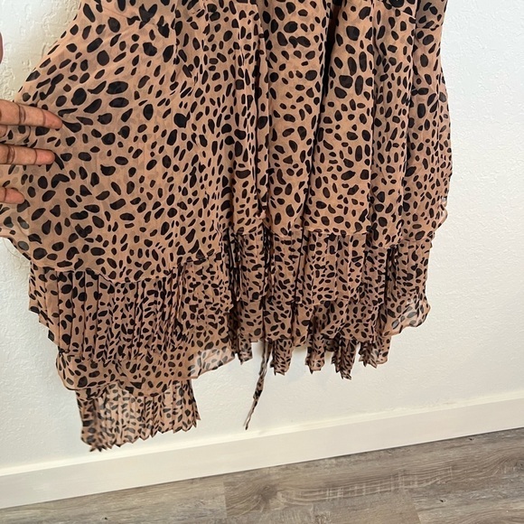 NEW Fame and Partners Cheetah-Print Wrap Dress - Picture 8 of 10